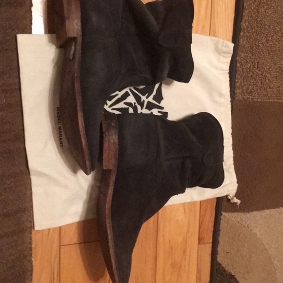 isabel marant crisi / jenny suede ankle boots - Picture 2 of 7